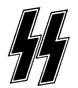 neo-nazi symbol - SS Lightning Bolts